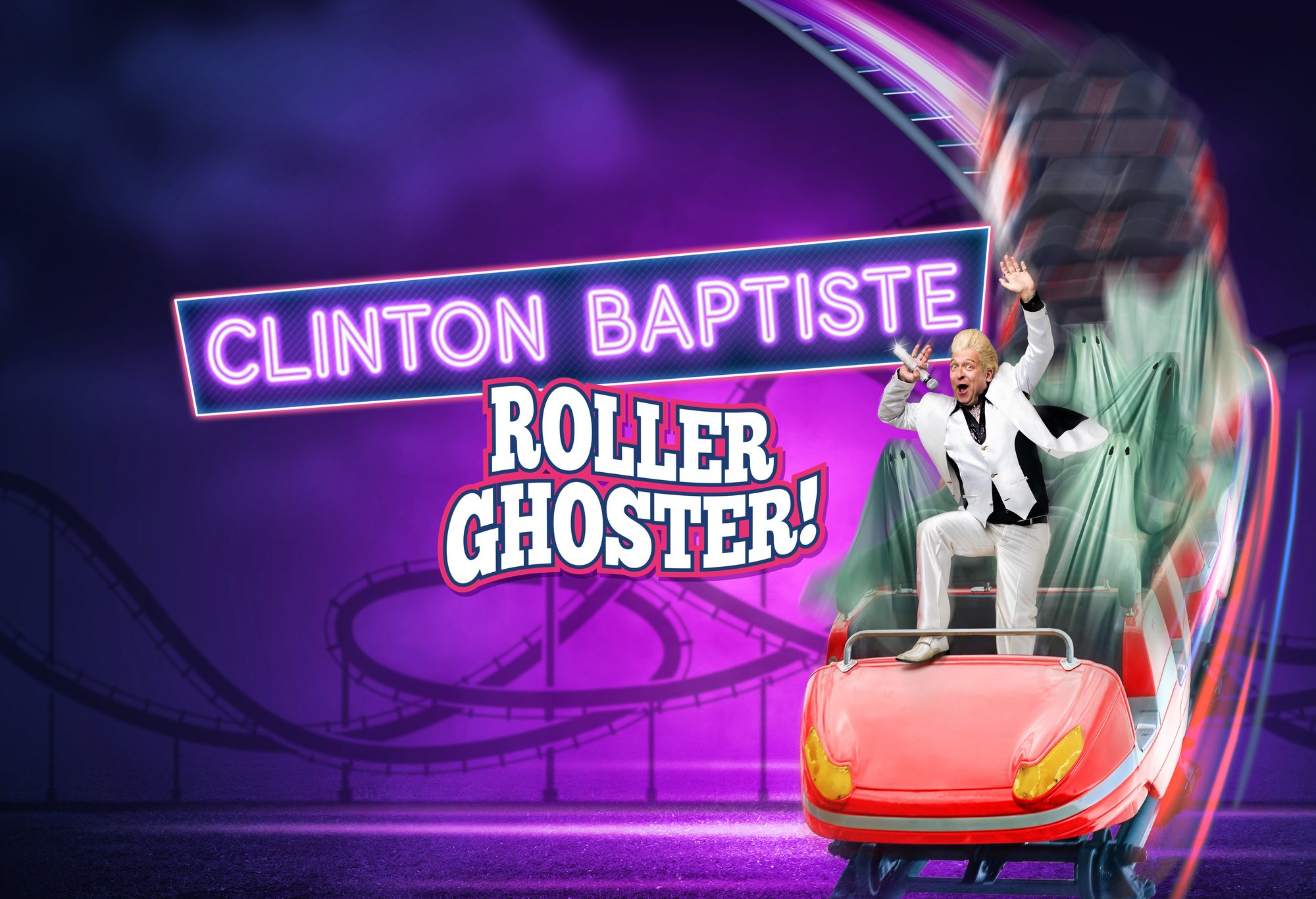 Image of Clinton Baptiste on a roller coaster