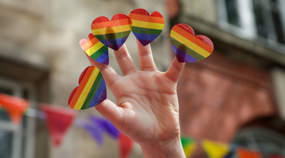 Hand with Pride Flags