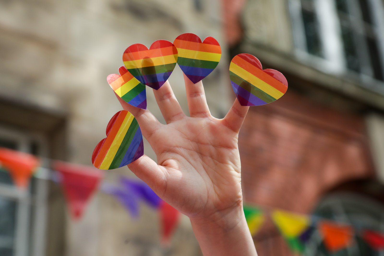 Hand with Pride Flags