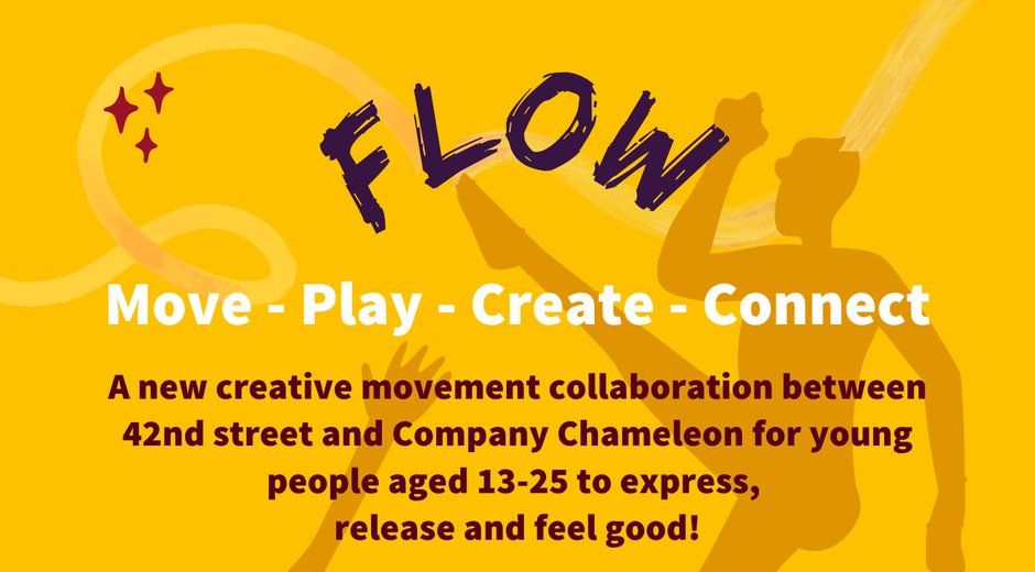 A yellow background with a couple of dancers, some text and a QR code