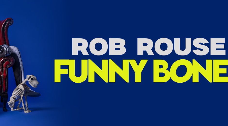Rob Rouse dressed as a skeleton - Funny Bones