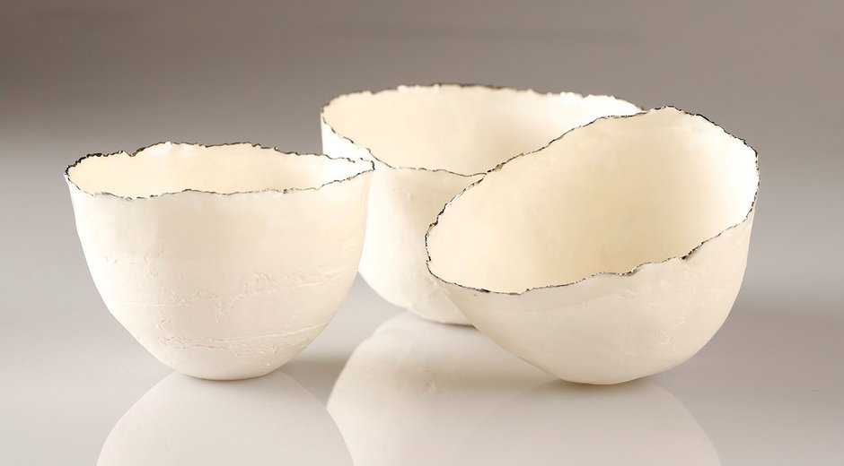Image of three bowls by Liz Blyth