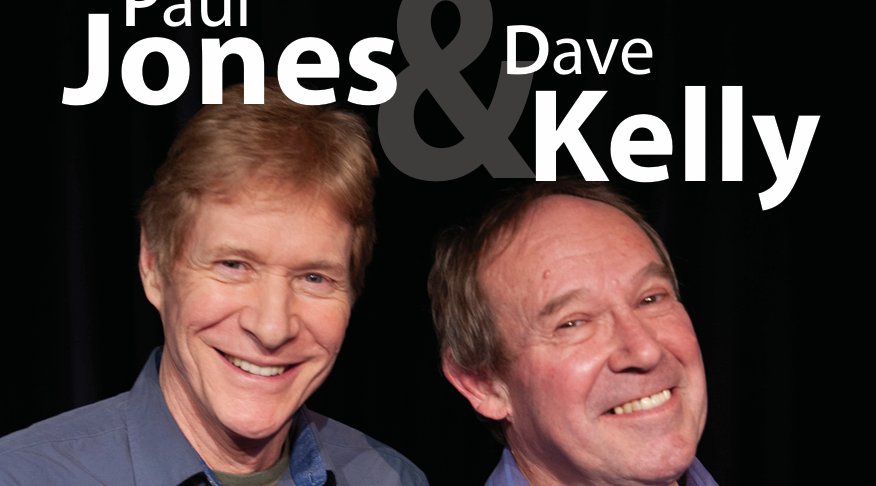 Paul Jones with a harmonica and Dave Kelly with a guitar