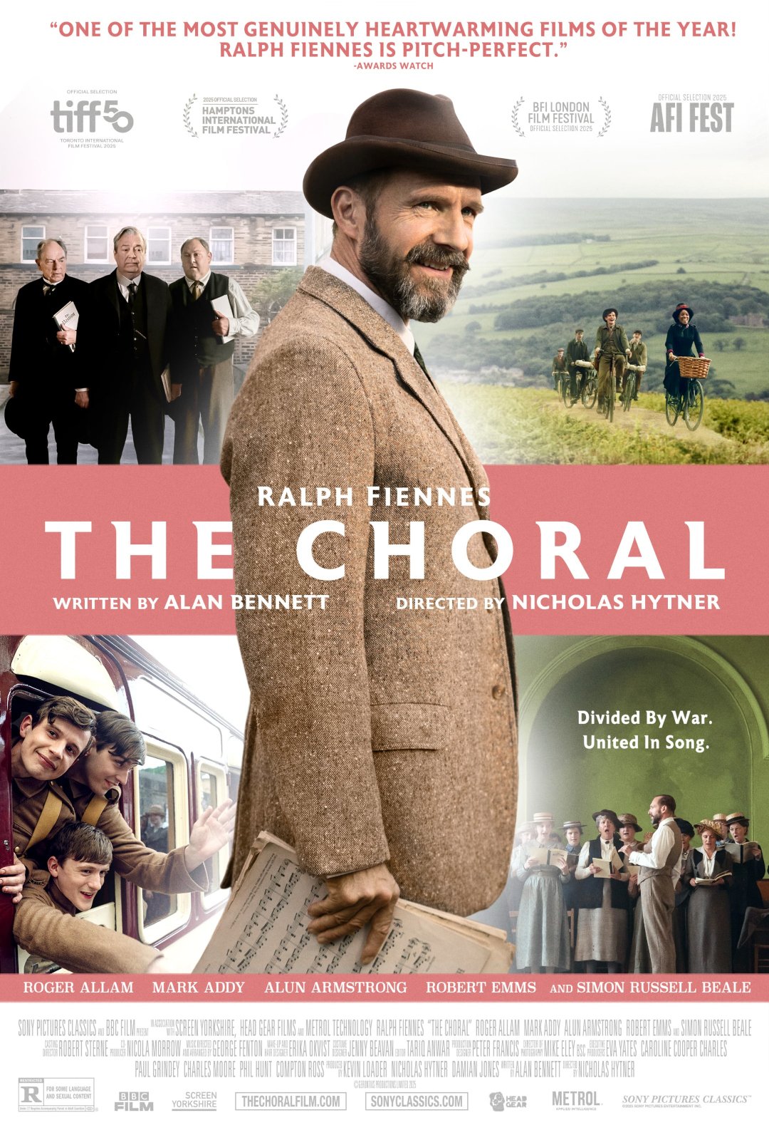 The Choral film poster featuring Ralph Fiennes