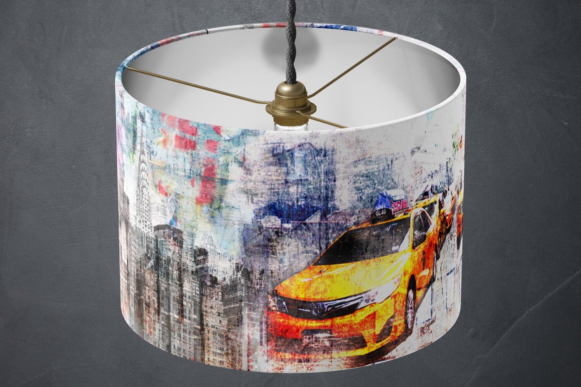 Painted lampshade