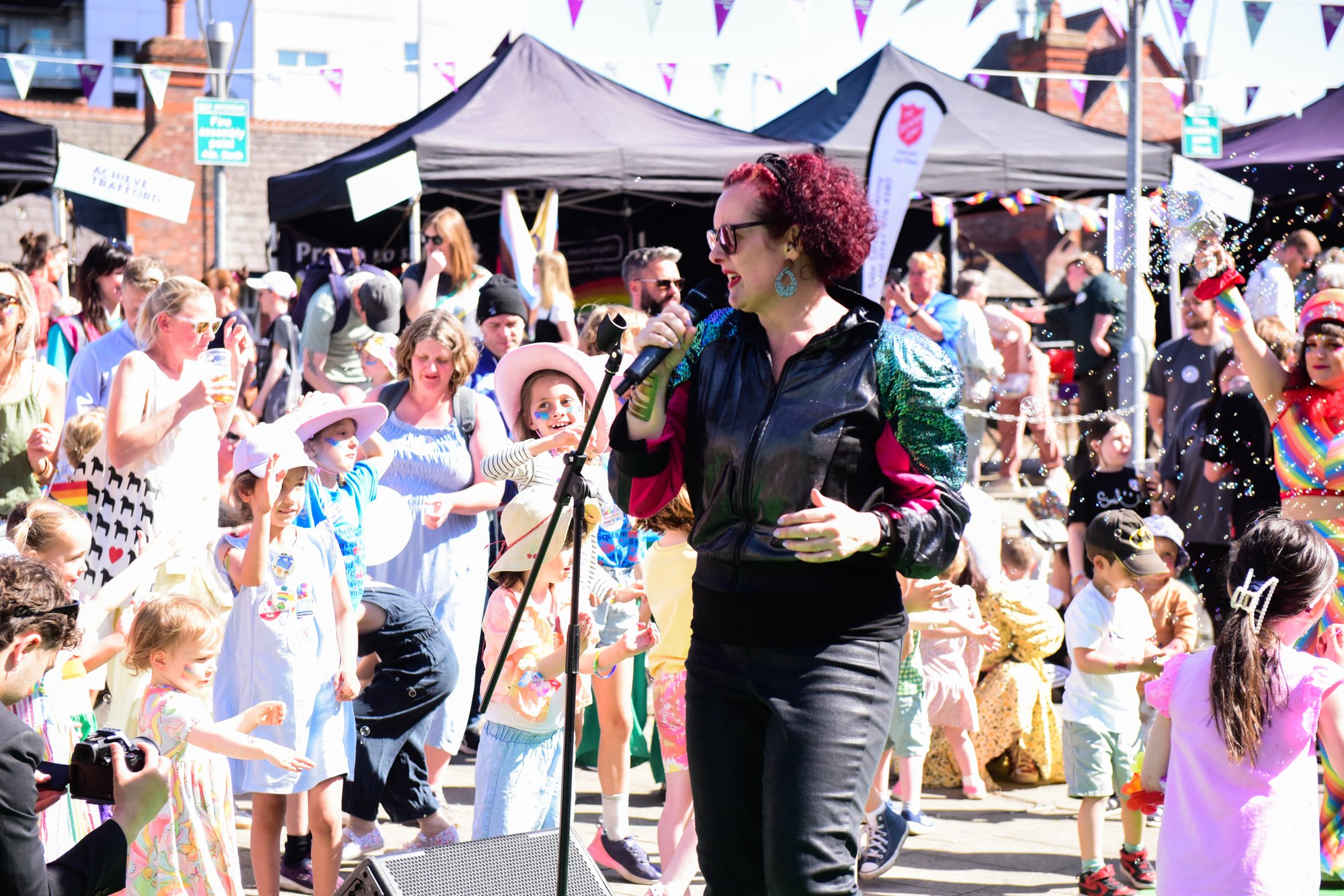 Claire Pilling celebrating Pride in Trafford