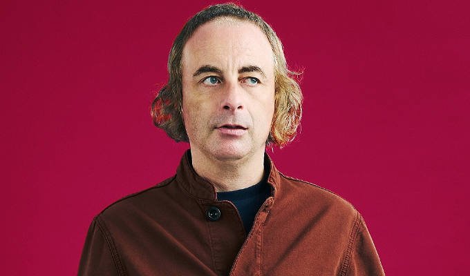 a picture of paul foot with a red background